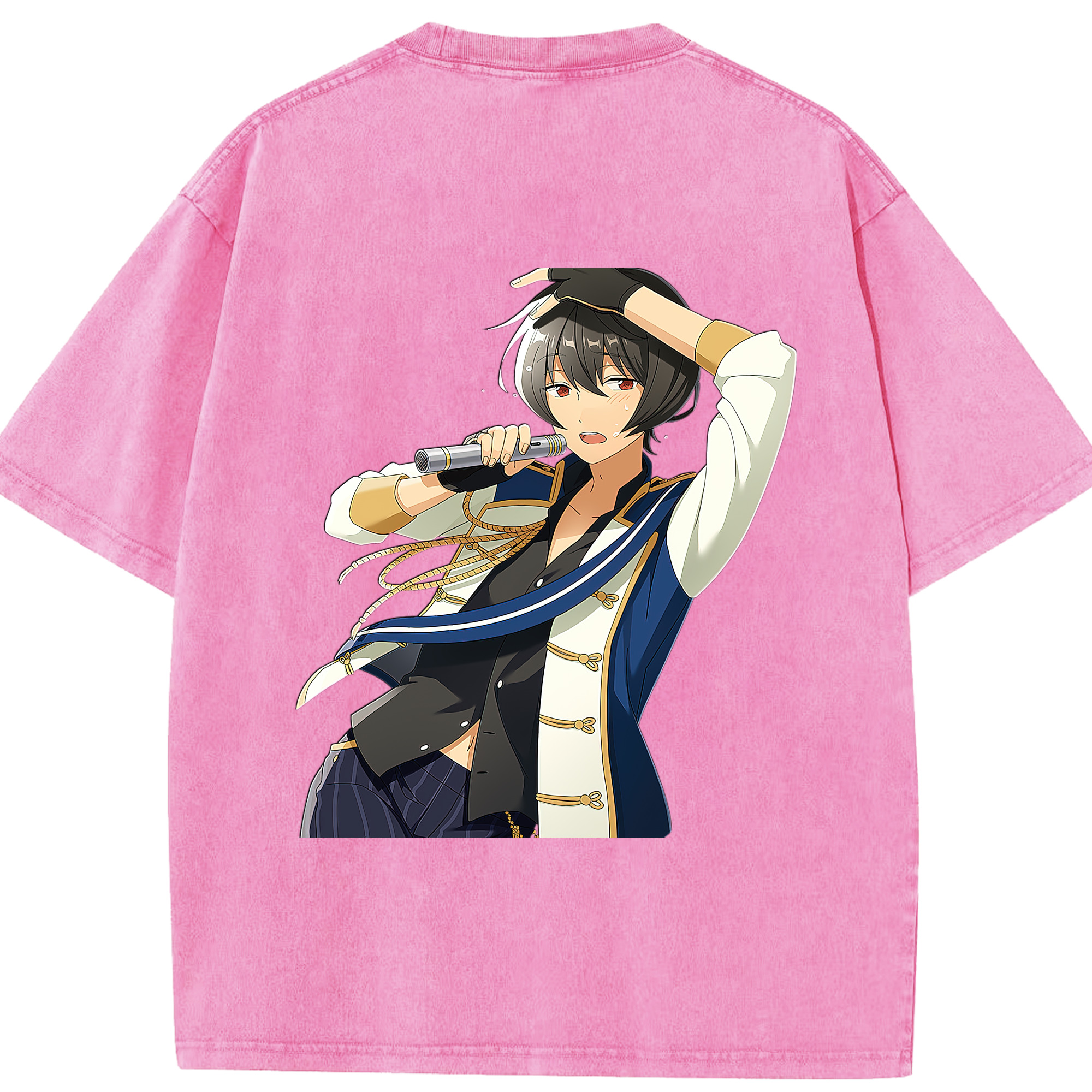 （画像用） あんさんぶるスターズ! Ensemble Stars 綿100% ヴィンテージ風 半袖Tシャツ（背面プリント）